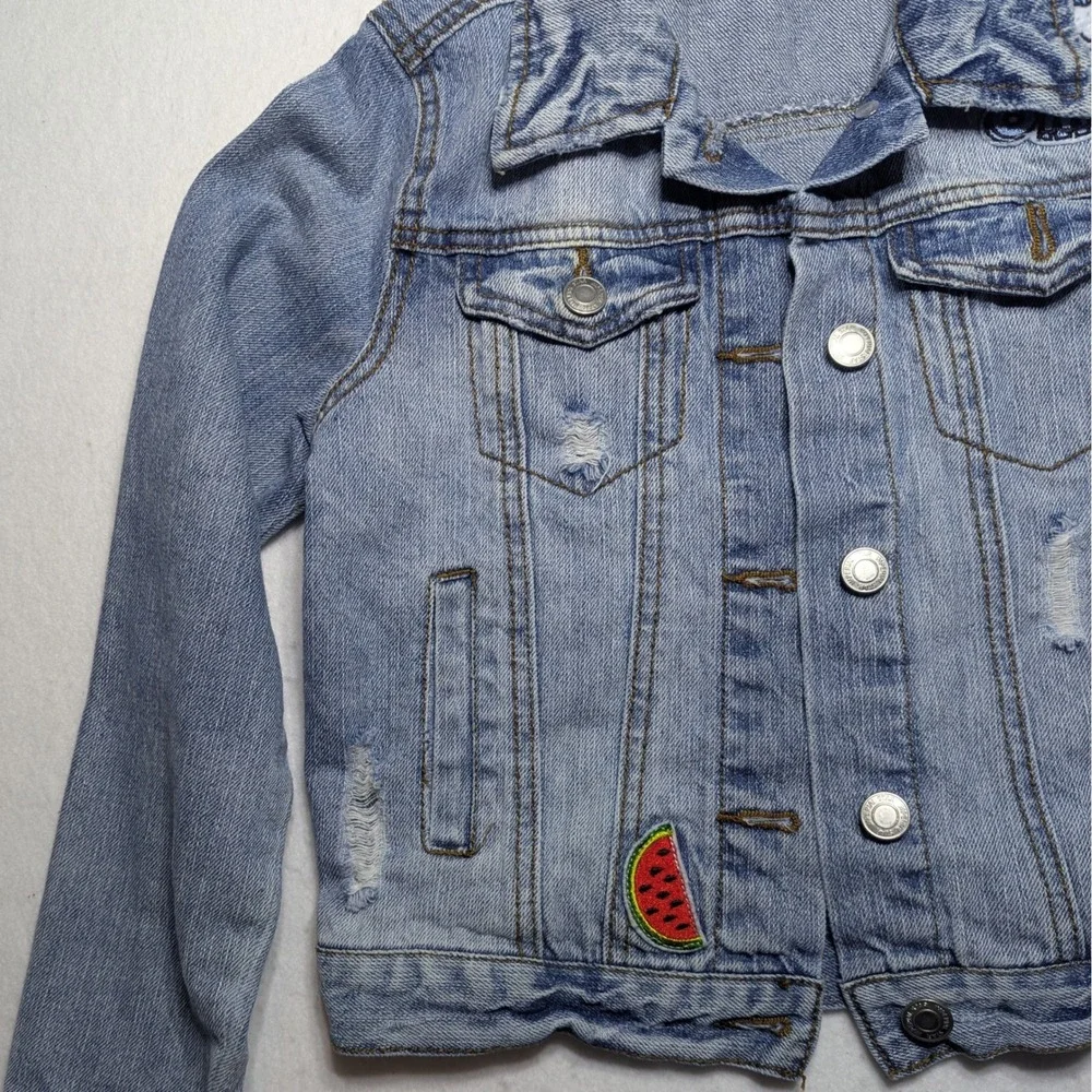 Imperial Star Denim Jacket w Patches Light Wash Size‎ Medium